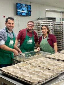 employees volunteering at chester county food bank