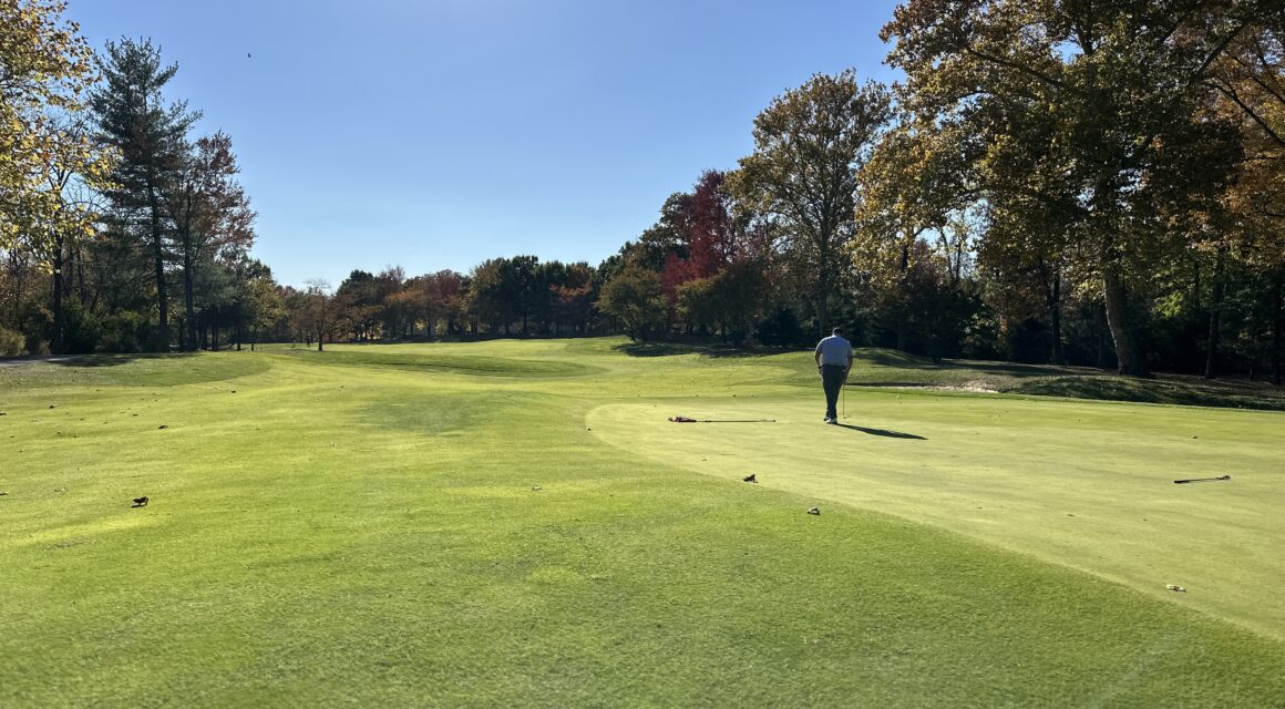 man on a golf course