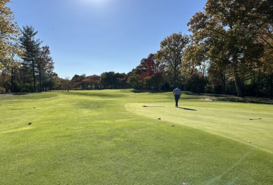 man on a golf course